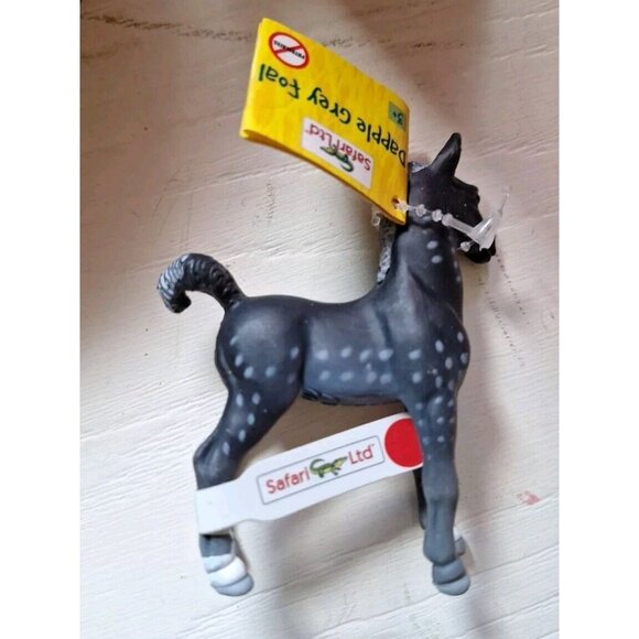 Safari Ltd Dapple Grey Arabian Foal Figure 3" W Tag 2307-29 Retired 1997 Vintage - Picture 12 of 12